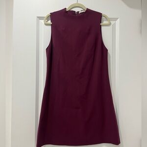 Alice + Olivia Red Sheath Dress Sleeveless Crew Neck